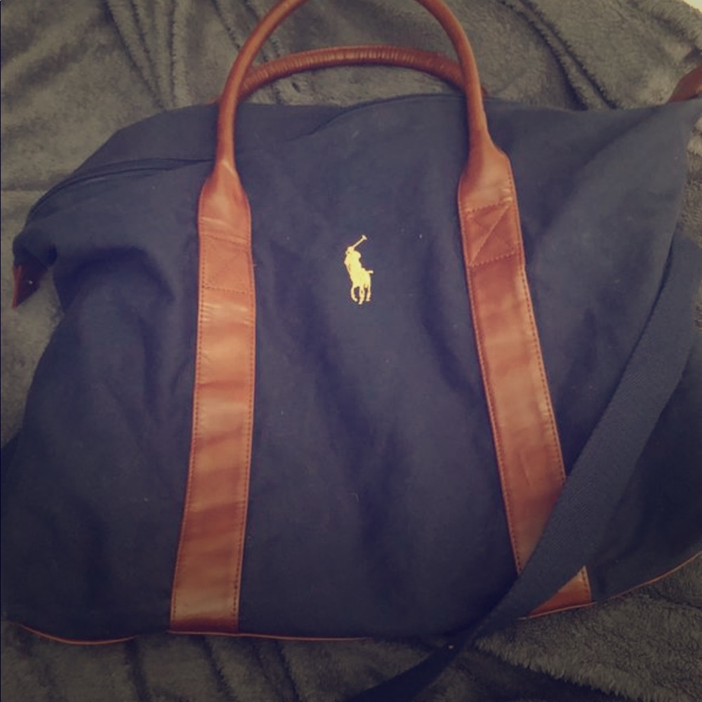 Polo blue and brown bag